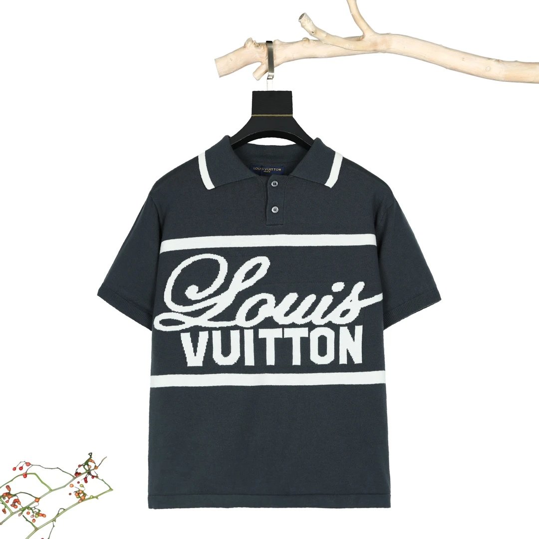Louis Vuitton Shirts Monogram Knit Polo Shirt — 10