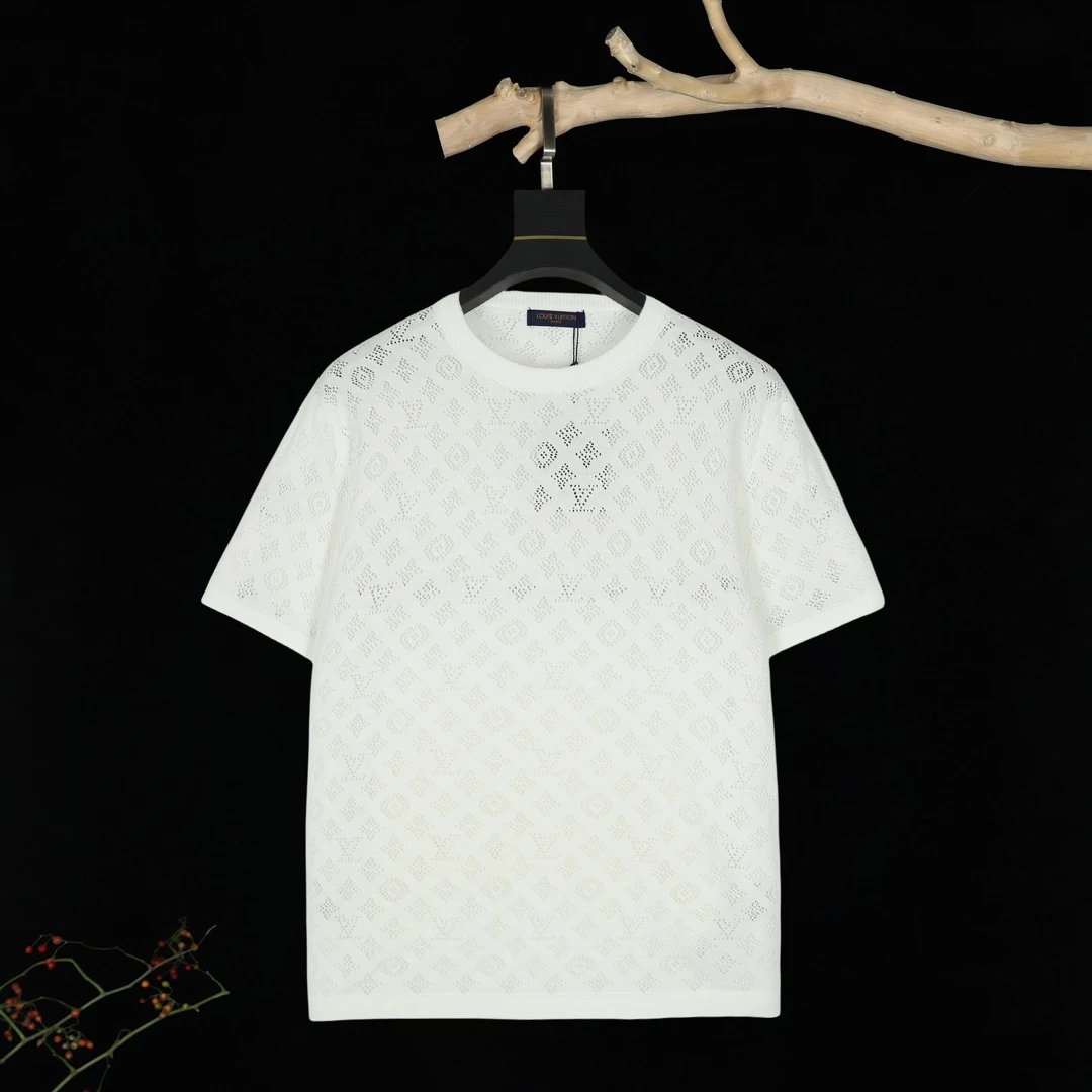 Louis Vuitton Shirts Monogram Knit Polo Shirt — 16