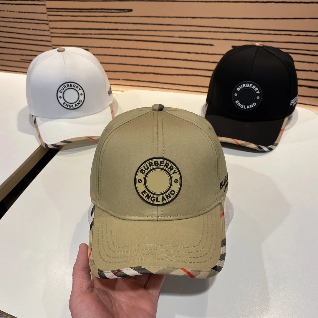 Fendi Hats Logo Baseball Cap with Contrast Whipstitch Brim — 19