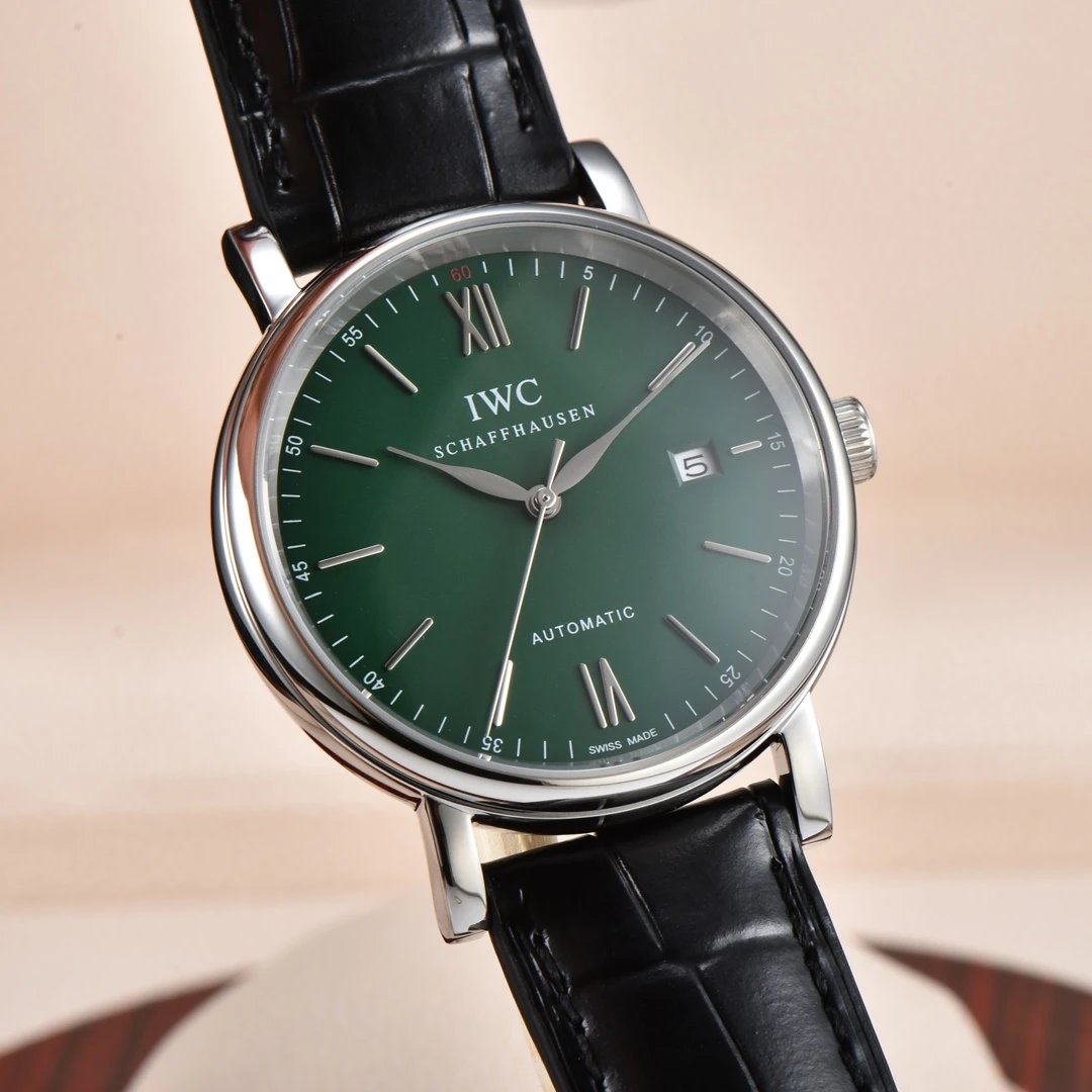 IWC Watches Leather-Strap Analog — 12