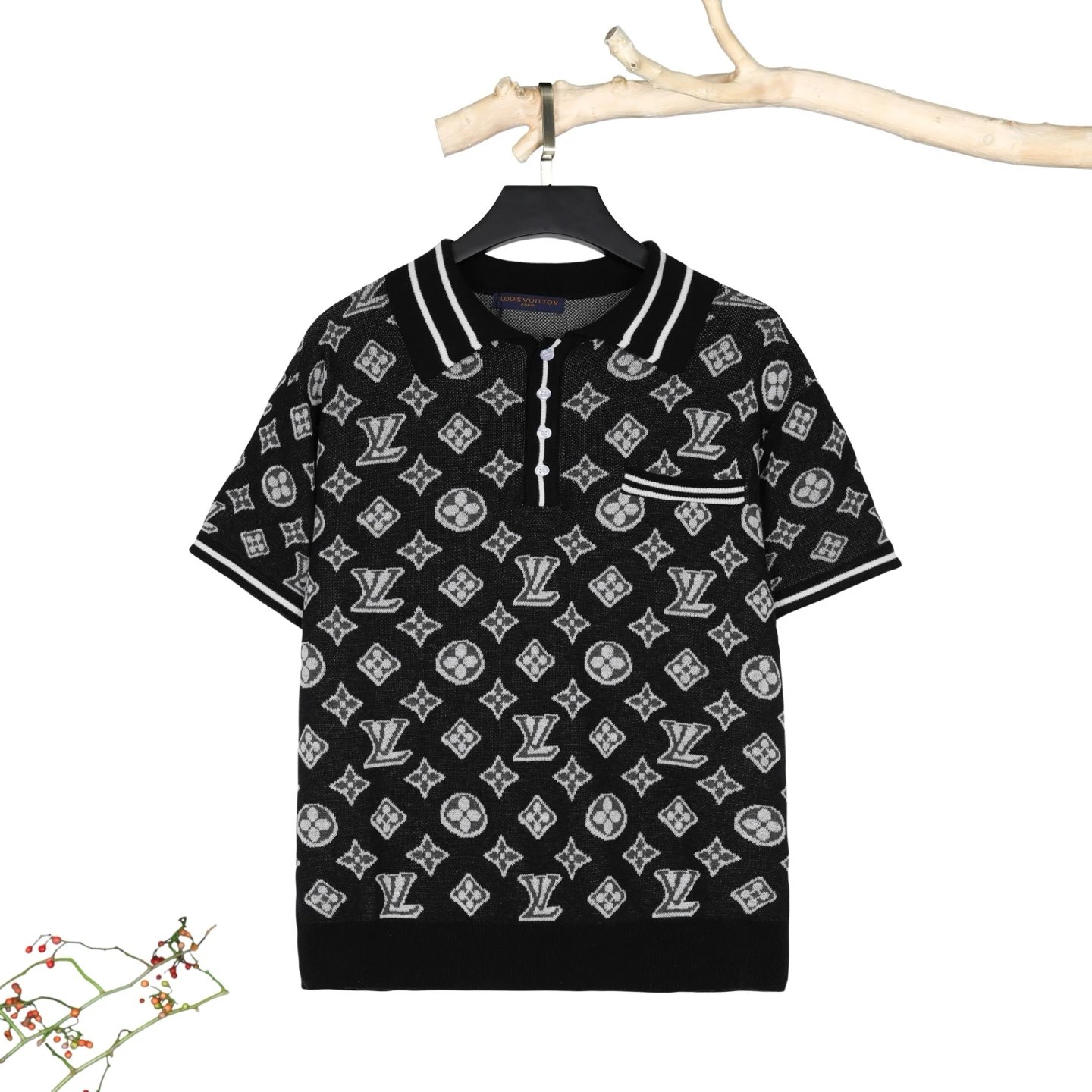 Louis Vuitton Shirts Monogram Knit Polo Shirt — 02