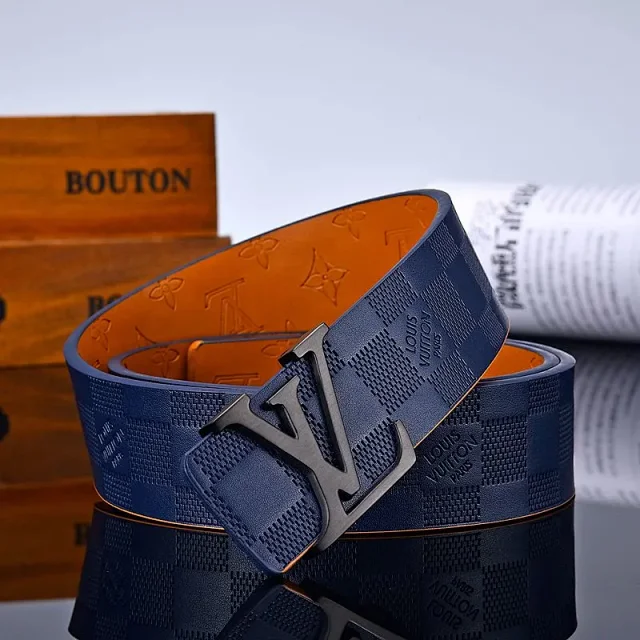 Louis Vuitton Belts LV Initiales buckle belt with embossed monogram or checkerboard pattern product detail image 7
