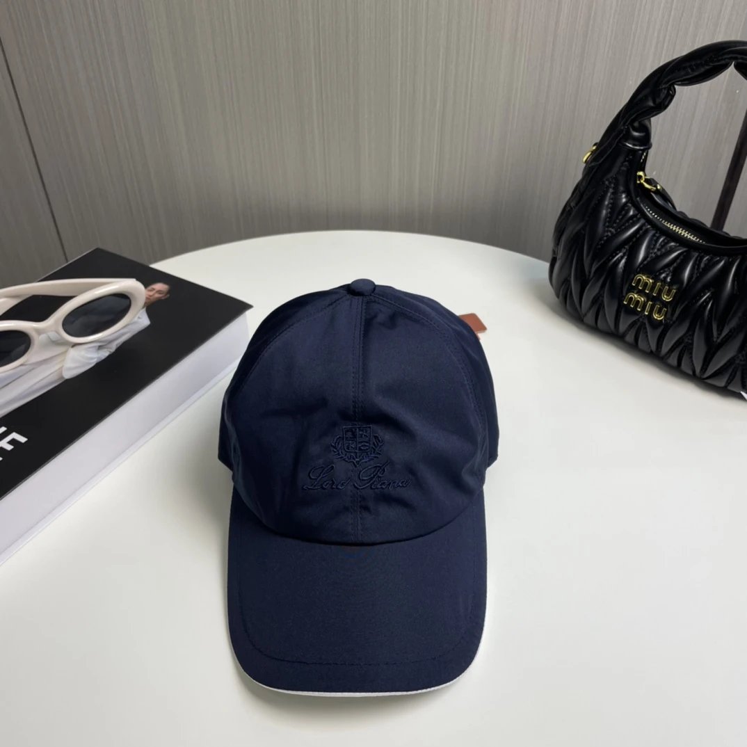 Loro Piana Hats Embroidered Crest Baseball Cap with Contrast Piping image 5