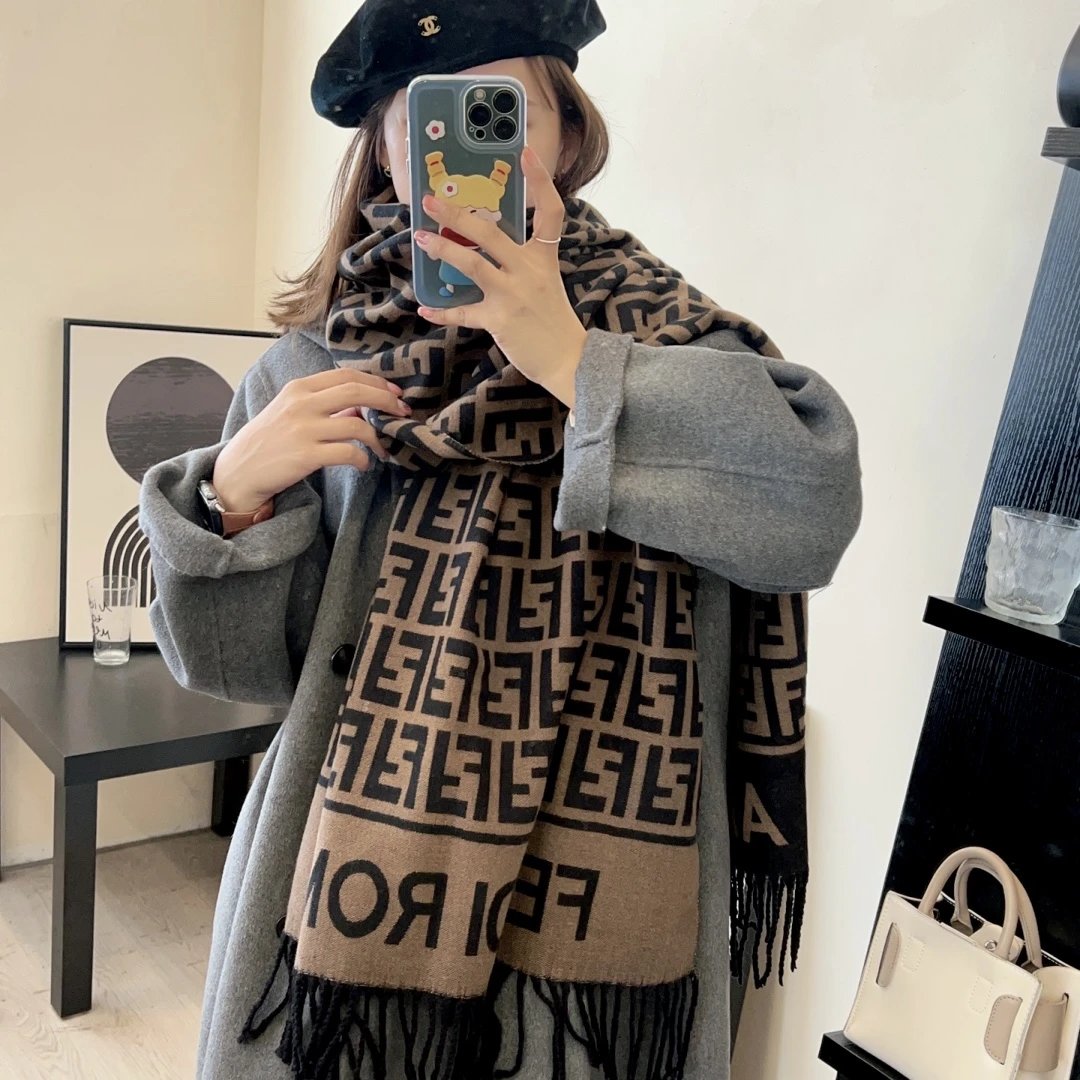 Louis Vuitton Scarves Monogram fringe scarf — 38