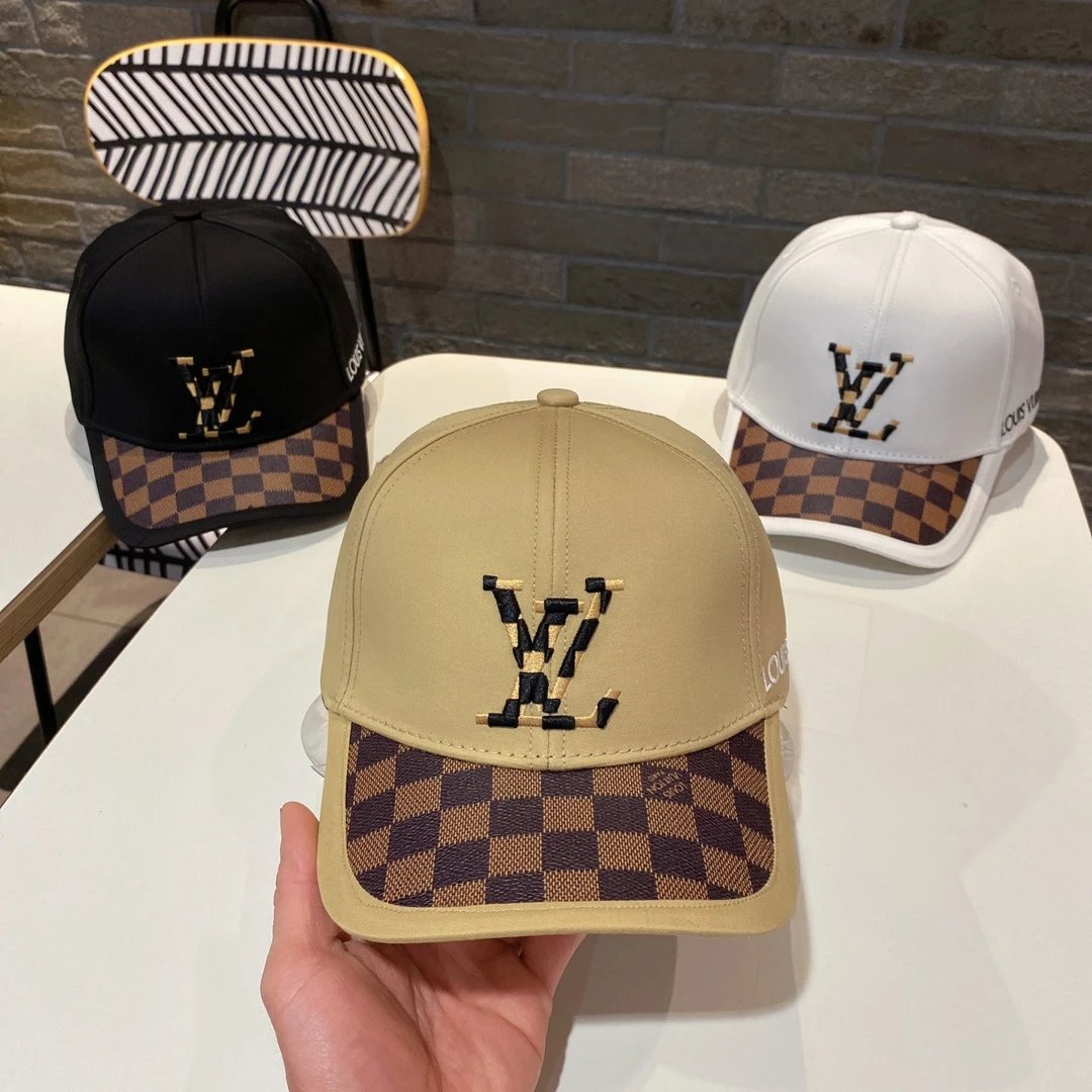 Fendi Hats Logo Baseball Cap with Contrast Whipstitch Brim — 22