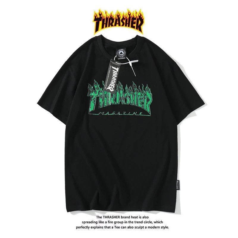 Thrasher T-Shirts Flame Logo Graphic — 01