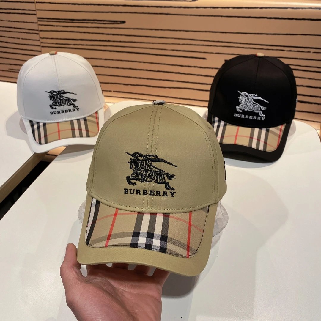 Fendi Hats Logo Baseball Cap with Contrast Whipstitch Brim — 16