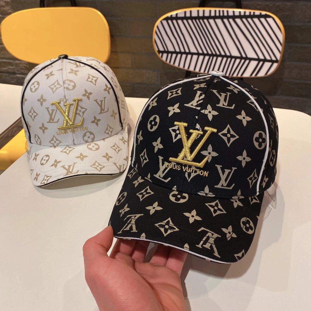 Fendi Hats Logo Baseball Cap with Contrast Whipstitch Brim — 34