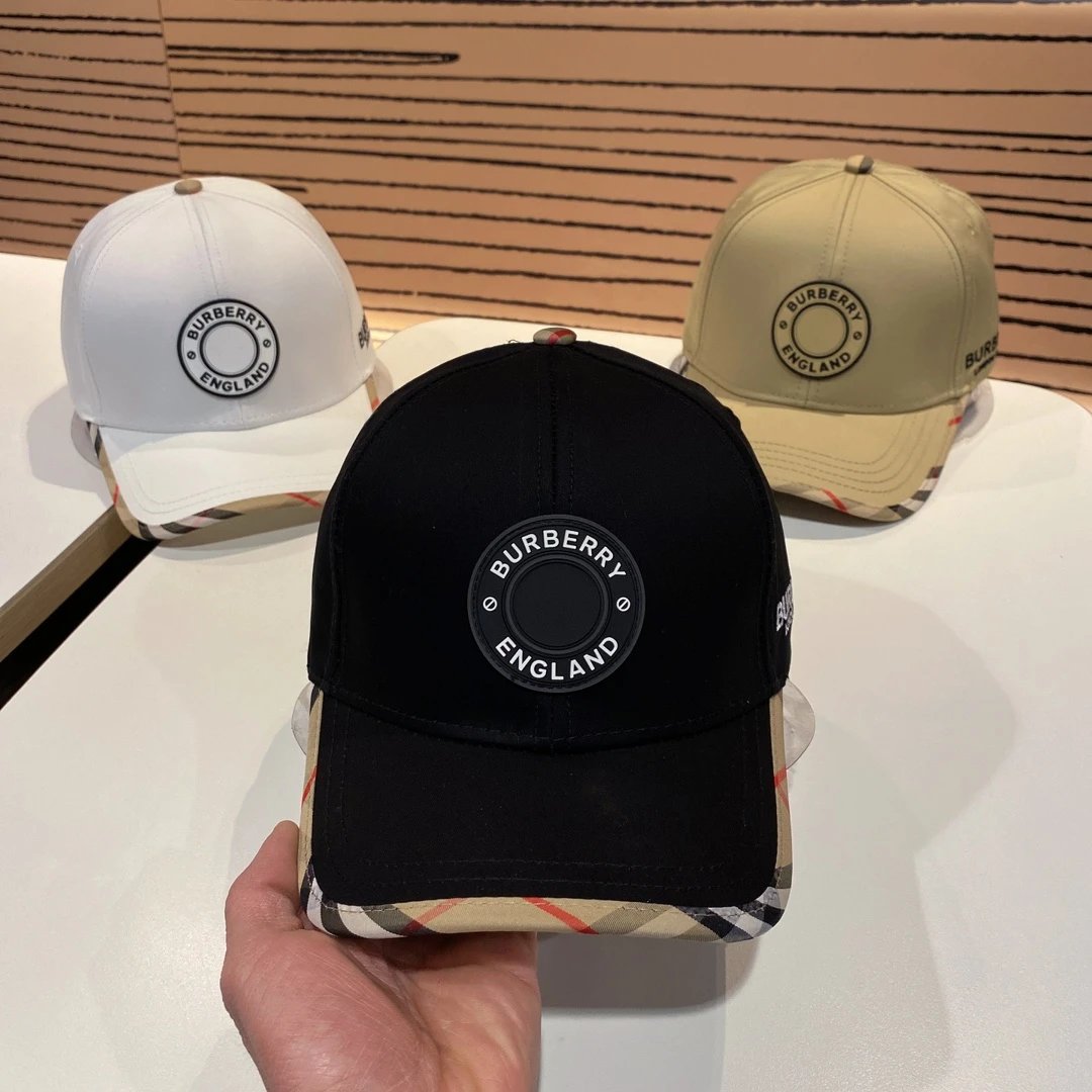 Fendi Hats Logo Baseball Cap with Contrast Whipstitch Brim — 20