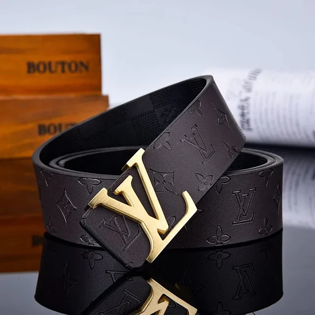 Louis Vuitton Belts LV Initiales buckle belt with embossed monogram or checkerboard pattern product detail image 2