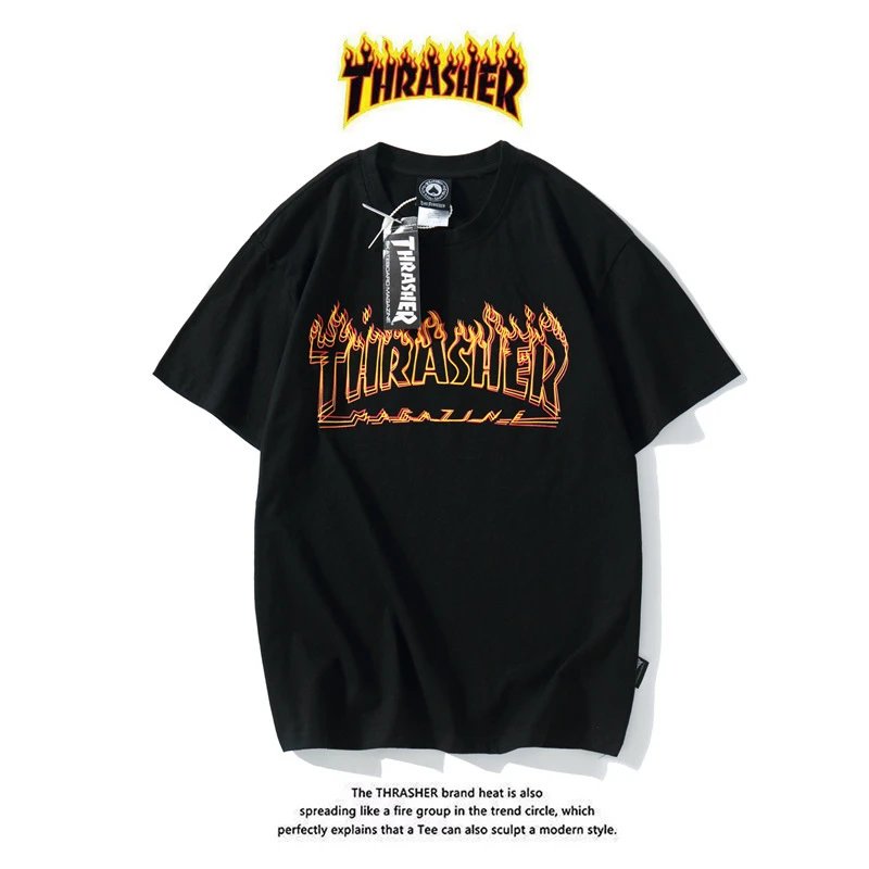 Thrasher T-Shirts Flame Logo Graphic — 16
