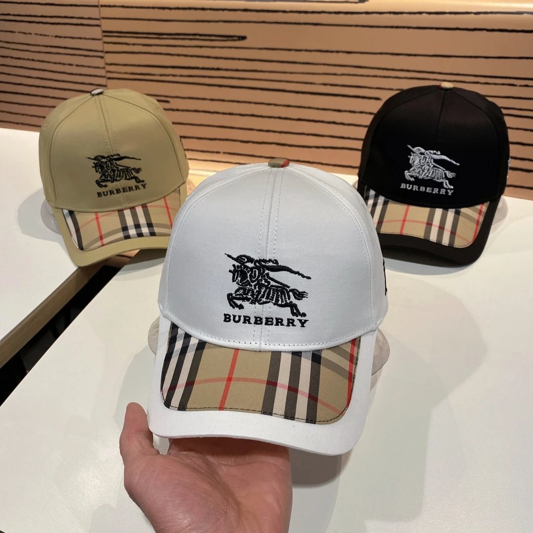 Fendi Hats Logo Baseball Cap with Contrast Whipstitch Brim — 15