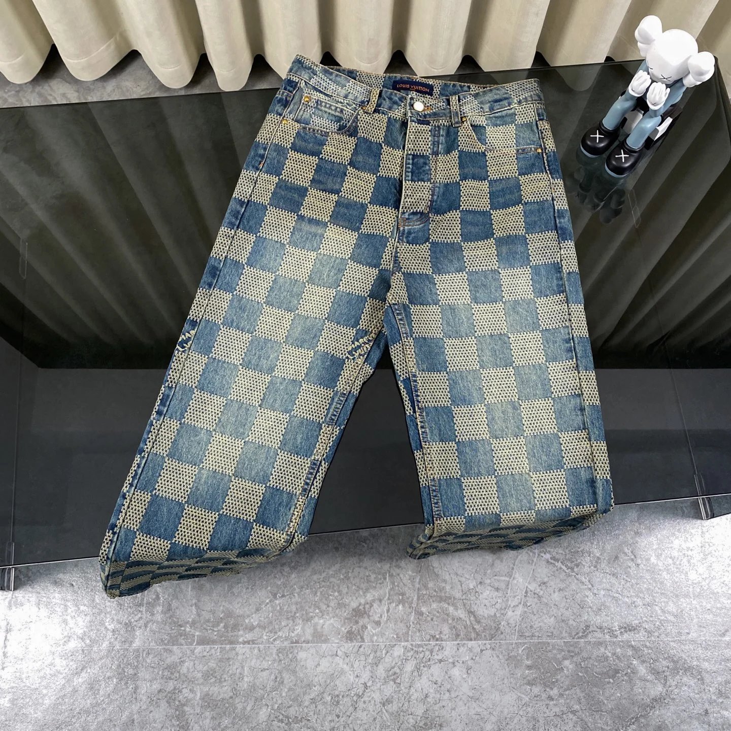 Louis Vuitton Matching Sets Checkerboard Denim Jacket and Jeans Set — 02