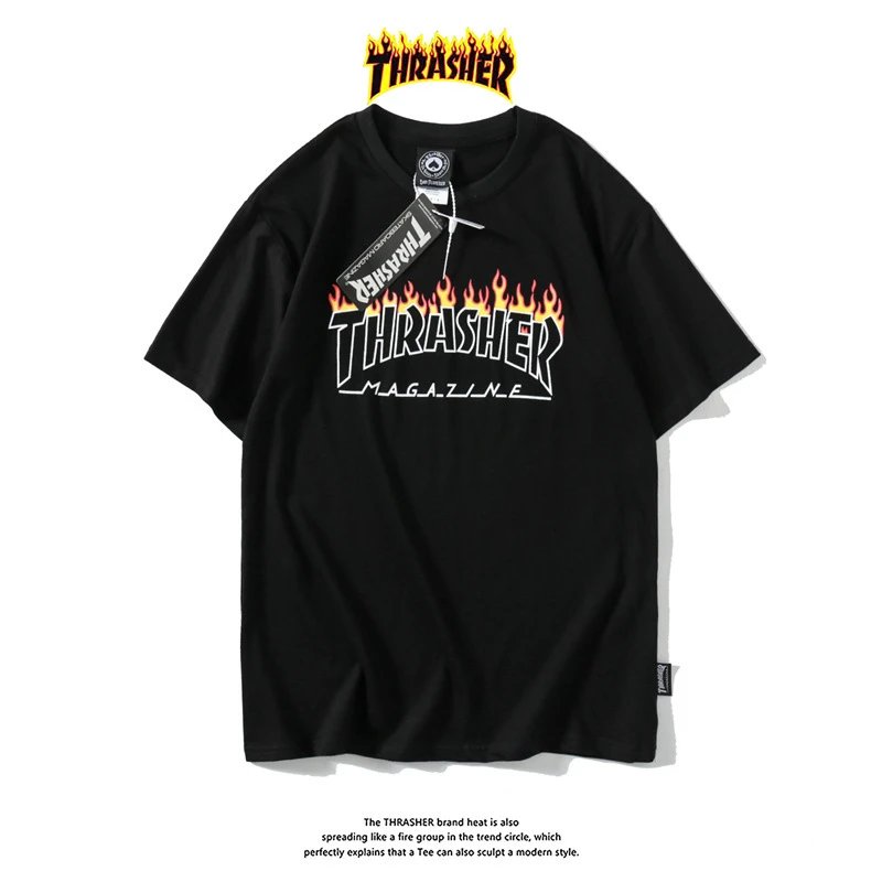 Thrasher T-Shirts Flame Logo Graphic — 10