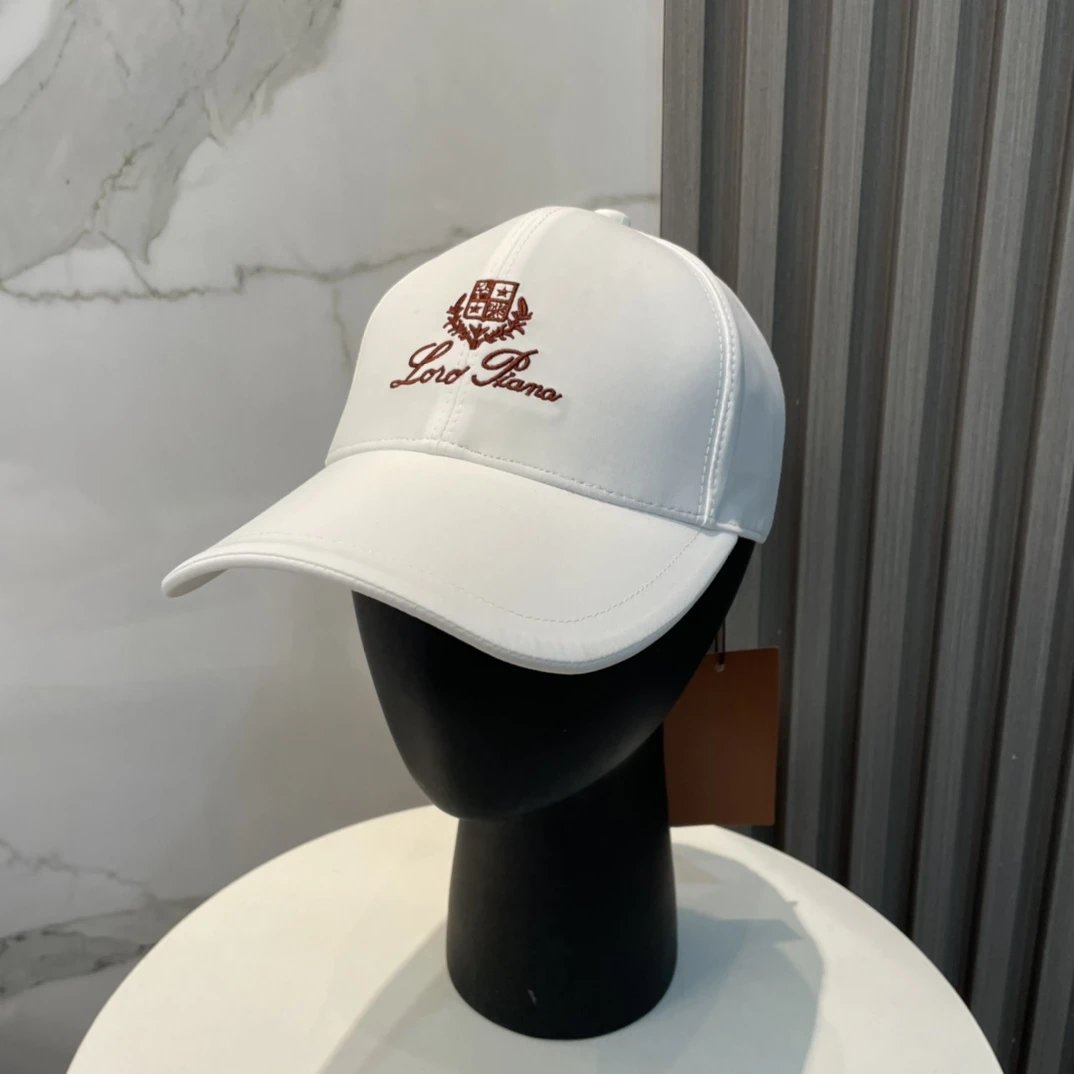 Loro Piana Hats Embroidered Crest Baseball Cap with Contrast Piping — 10