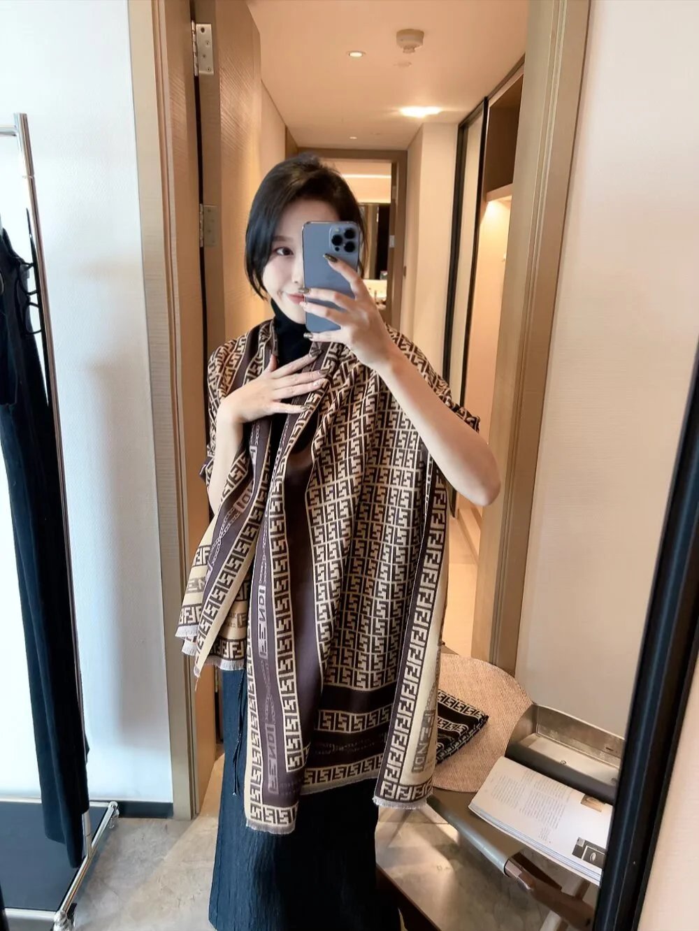 Louis Vuitton Scarves Monogram fringe scarf image 9