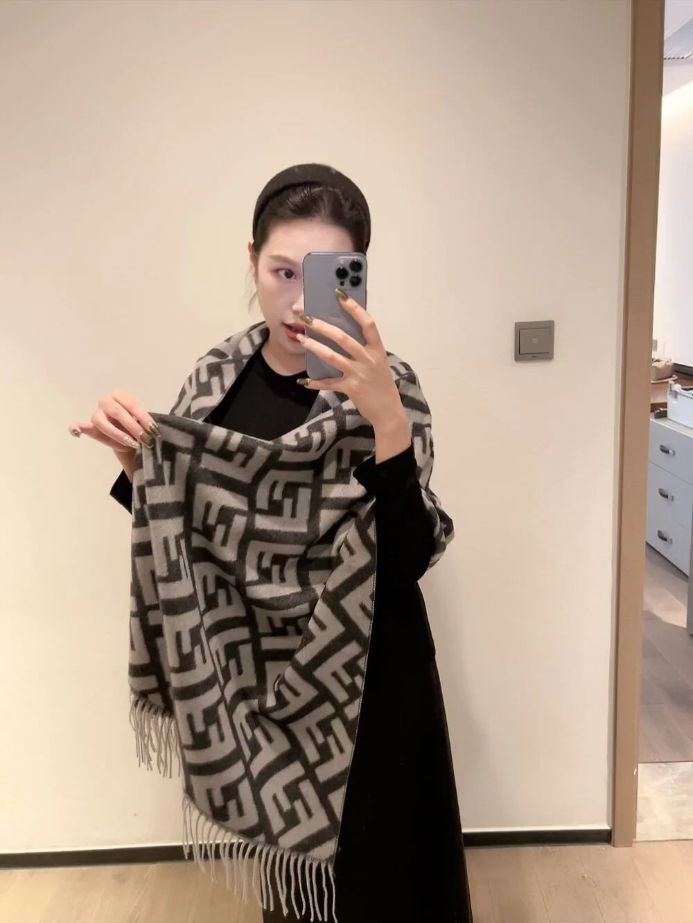 Louis Vuitton Scarves Monogram fringe scarf image 12