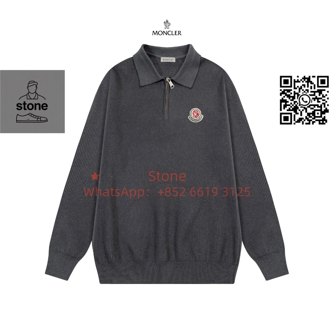 Moncler Knitwear Crewneck knit sweater with logo patch — 21
