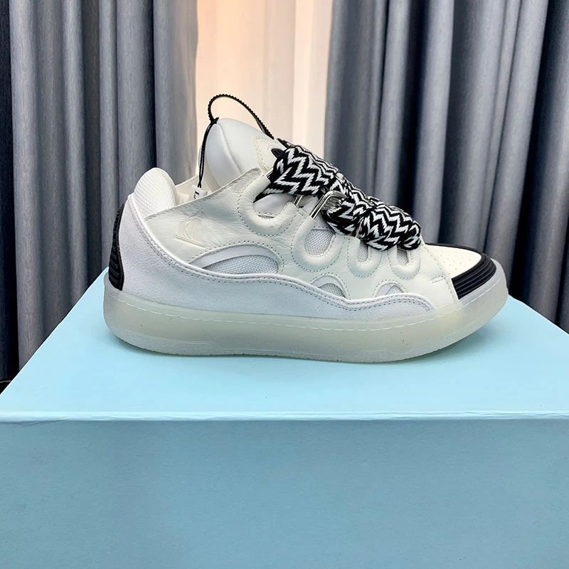 L------Size 10 White/Black/Transparent Sole