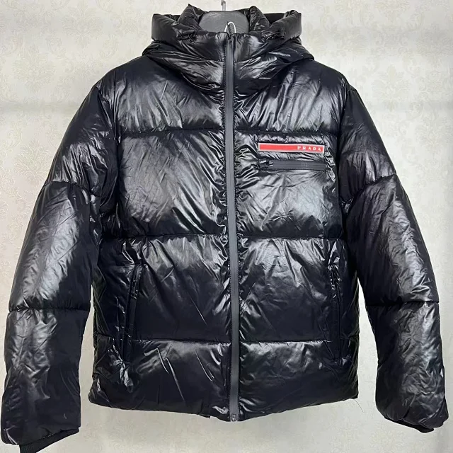 Burberry Down Jackets Hooded puffer jacket with check-lined hood product detail image 3