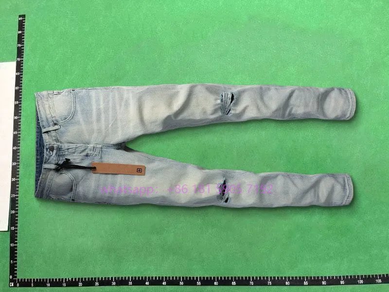 NEW1复古做旧青年休闲牛仔磨破修身小脚裤TOP品质 2