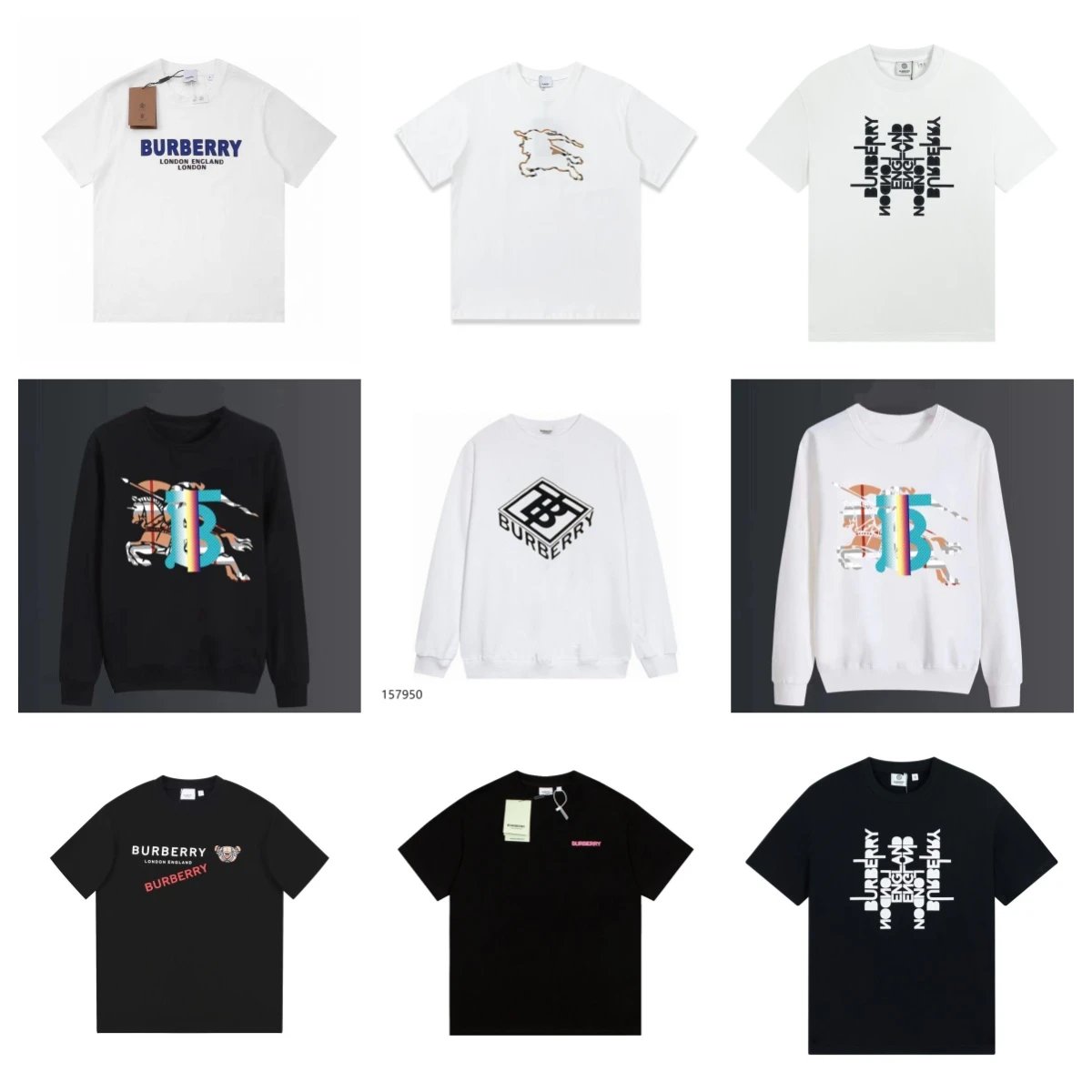 Burberry White Short Sleeve T-Shirt