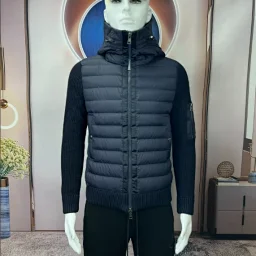thumbnail for #PRO002 连帽针织羽绒（鹅绒） Goose Down Hooded Wool Cardigan
