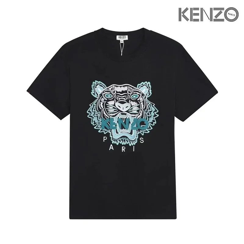 Kenzo Tiger Embroidered Black T-Shirt - 19