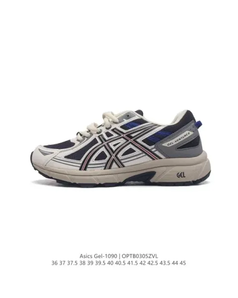 Asics Gel-1090 Silver Red Black Running Shoes - 13