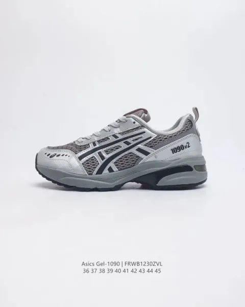 Asics Gel-1090 Silver Red Black Running Shoes - 26