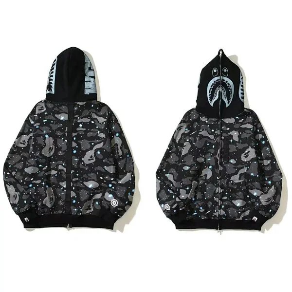 A Bathing Ape Shark Camo Shorts Blue - 22