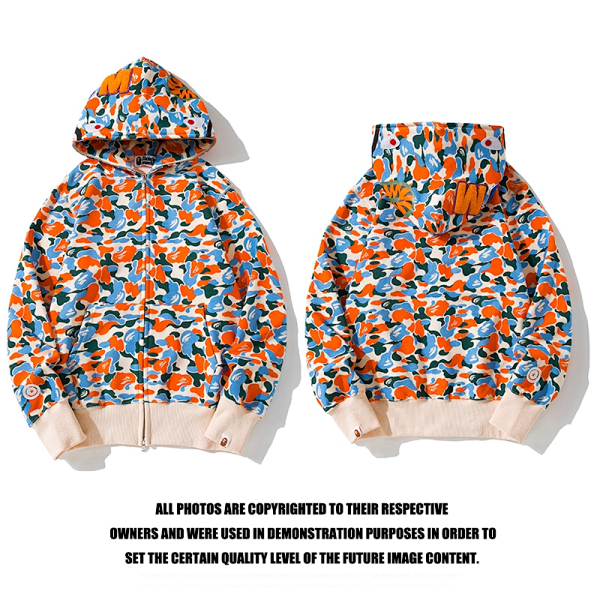 A Bathing Ape Shark Camo Shorts Blue - 12