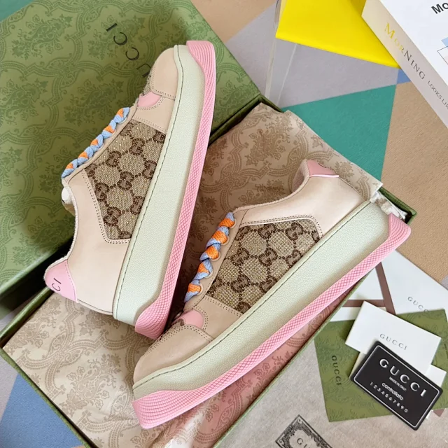 Gucci Sneakers Low-Top Lace-Up with Web Stripe and GG Canvas product detail image 23