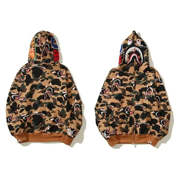 A Bathing Ape Shark Camo Shorts Blue - 21