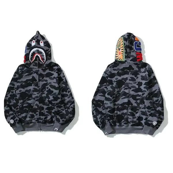 A Bathing Ape Shark Camo Shorts Blue - 27
