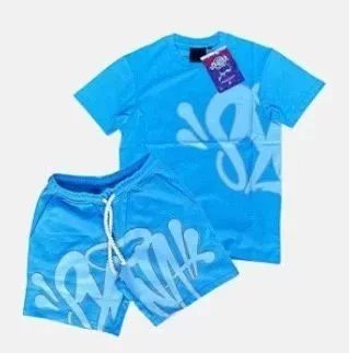 Corteiz 'Og' Graffiti Hoodie and Sweatpants Set Light Blue - 23