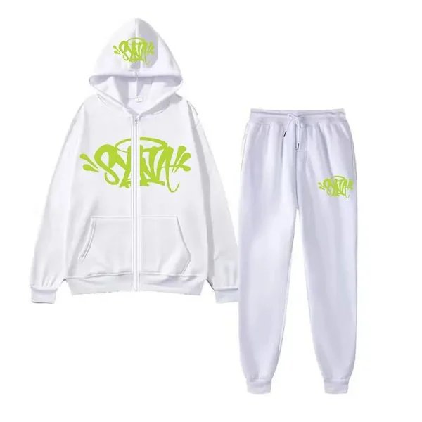 Corteiz 'Og' Graffiti Hoodie and Sweatpants Set Light Blue - 36