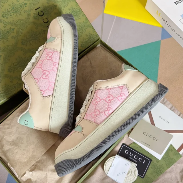 Gucci Sneakers Low-Top Lace-Up with Web Stripe and GG Canvas product detail image 20