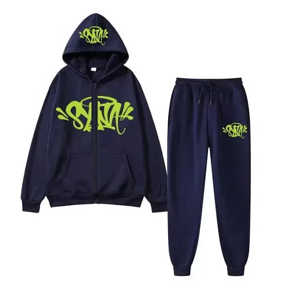 Corteiz 'Og' Graffiti Hoodie and Sweatpants Set Light Blue - 27