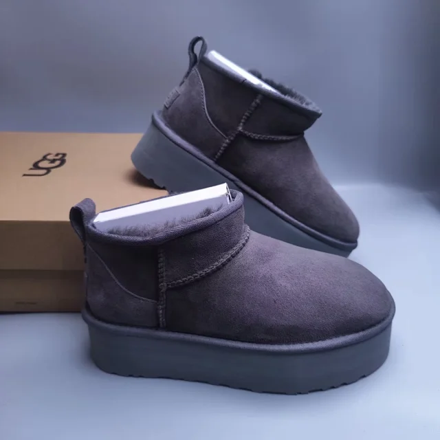 UGG Slippers Suede Slip-On with Braided Trim and Shearling Lining product detail image 14