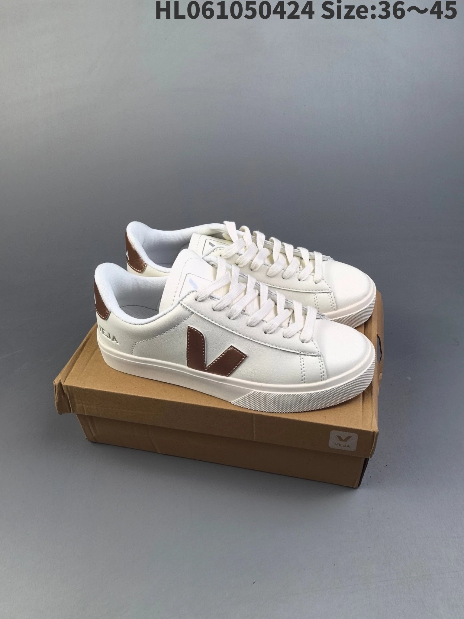 Veja Campo White Perforated Leather Sneakers - 43