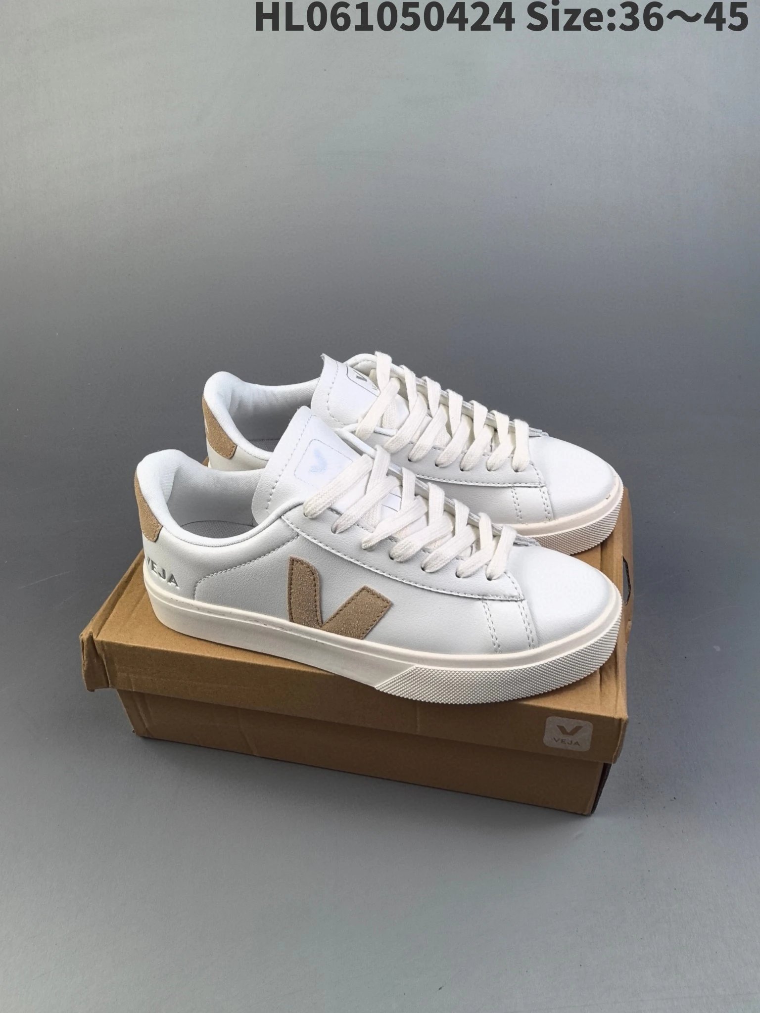 Veja Campo White Perforated Leather Sneakers - 42