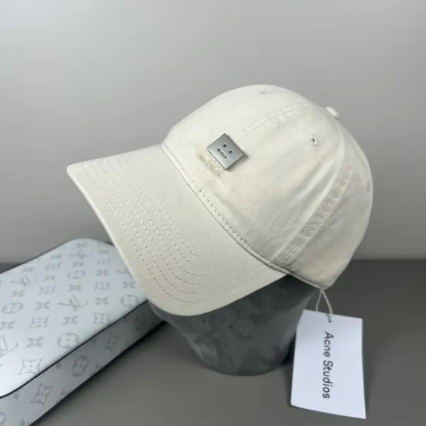 Off-White Small Red Box Logo Beige Baseball Cap - 12