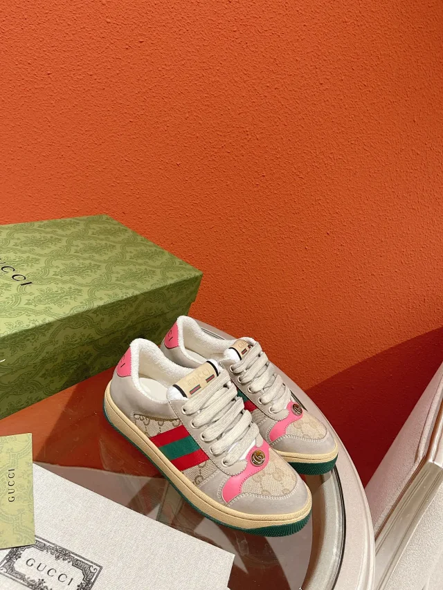 Gucci Sneakers Low-Top Lace-Up with Web Stripe and GG Canvas product detail image 13