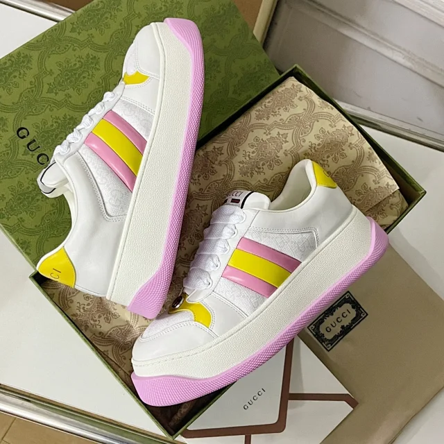 Gucci Sneakers Low-Top Lace-Up with Web Stripe and GG Canvas product detail image 26