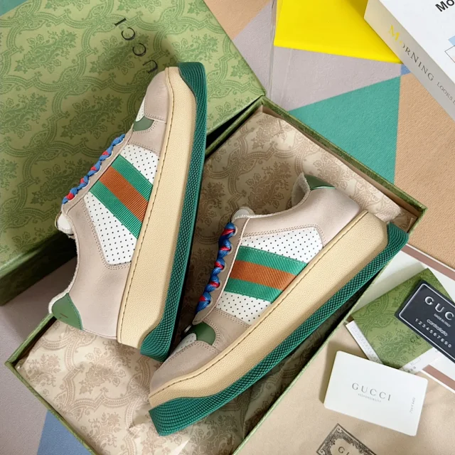 Gucci Sneakers Low-Top Lace-Up with Web Stripe and GG Canvas product detail image 29