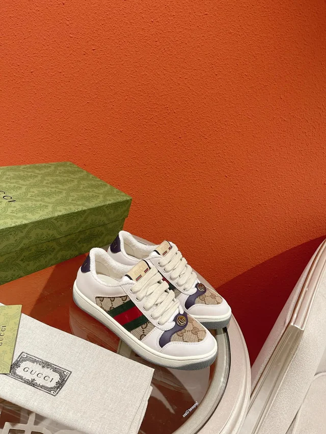 Gucci Sneakers Low-Top Lace-Up with Web Stripe and GG Canvas product detail image 15
