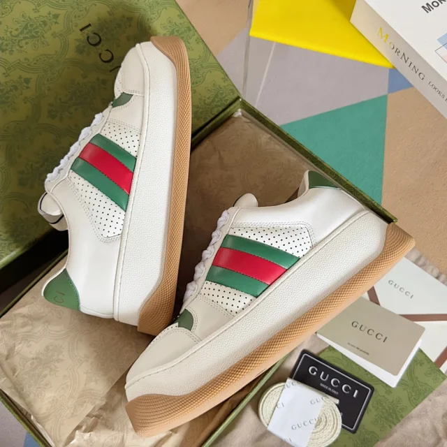 Gucci Sneakers Low-Top Lace-Up with Web Stripe and GG Canvas product detail image 28