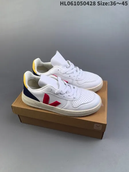 Veja Campo White Perforated Leather Sneakers - 28