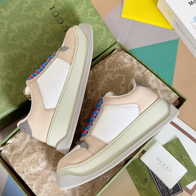 Gucci Sneakers Low-Top Lace-Up with Web Stripe and GG Canvas product detail image 19
